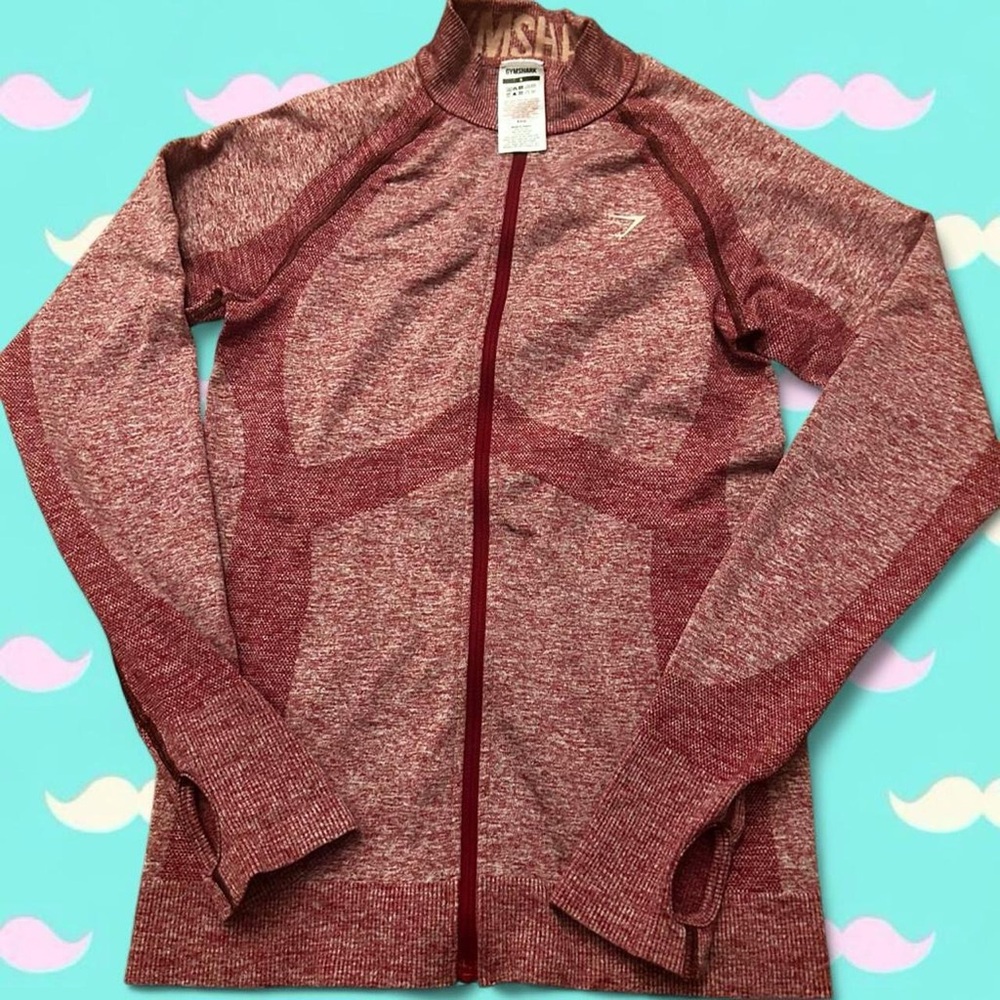 Gymshark Burgundy Zip-Up Jacket